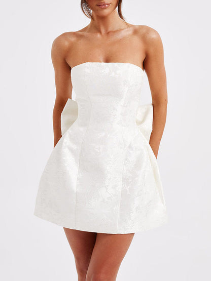 Abito mini Jacquard con Nudo Amelia