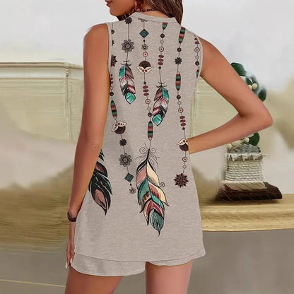 Vilma - Set lounge Boho con Plumas