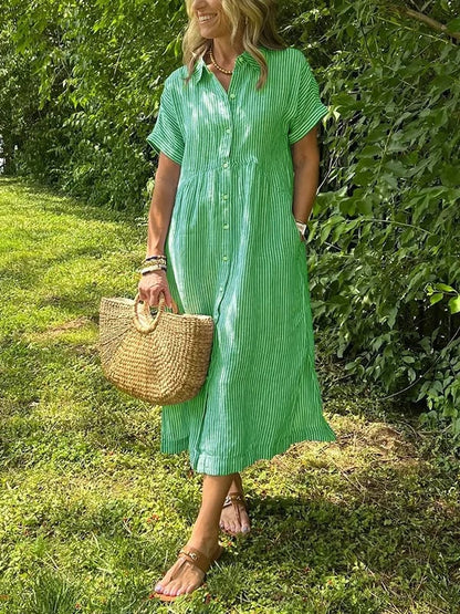 CLAIRE – ABITO CHEMISIER A RIGHE SENZA SFORZO