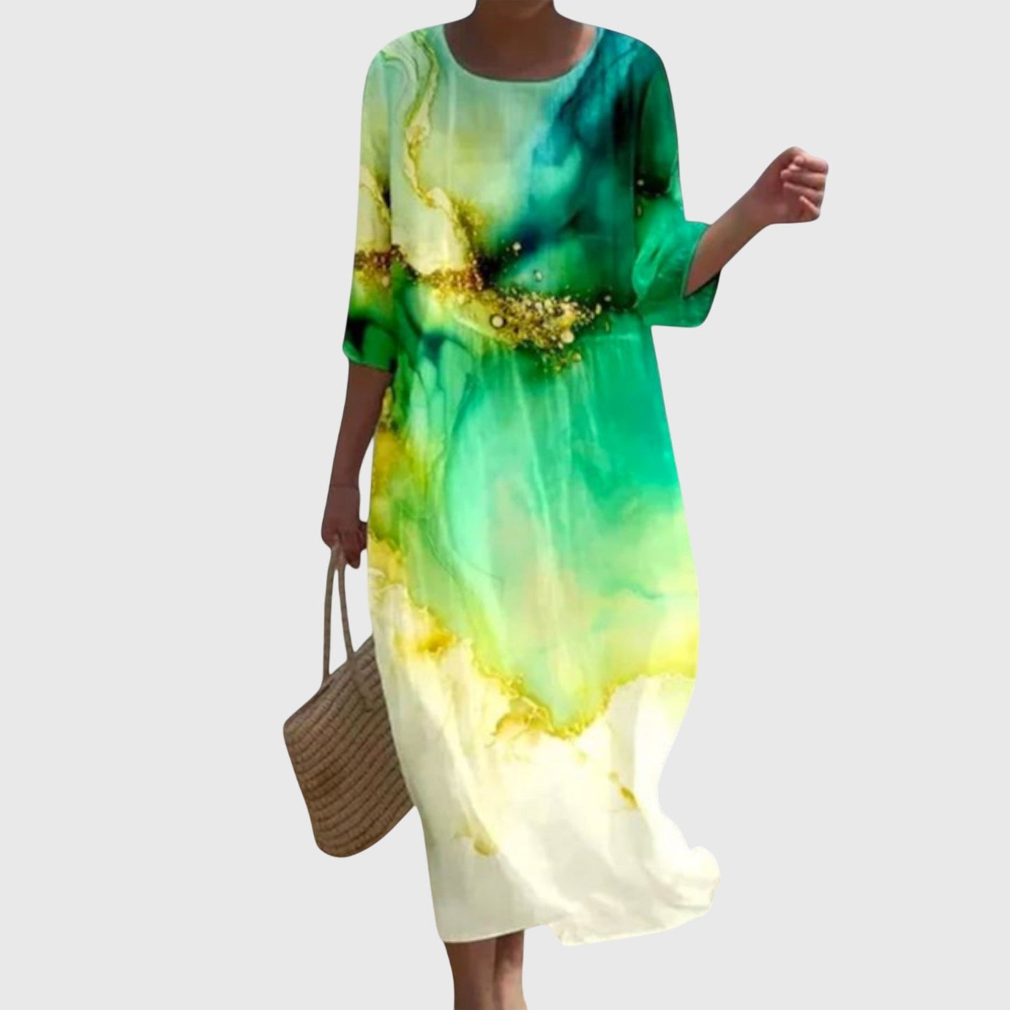 Hayley | Abito maxi Floreale Elegante