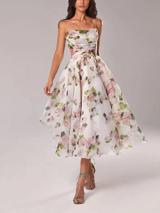 Emilia | Abito Elegante Senza maniche Stampato