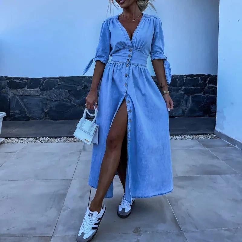 Marit | Abito di Denim Radiante