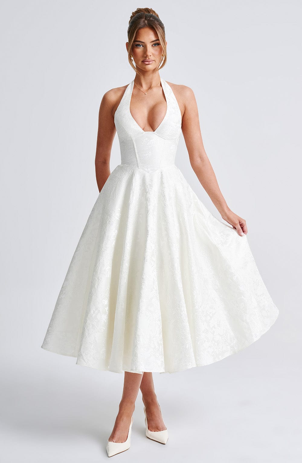 Eulalie - Abito Senza Espalda Elegante con Scollo a V