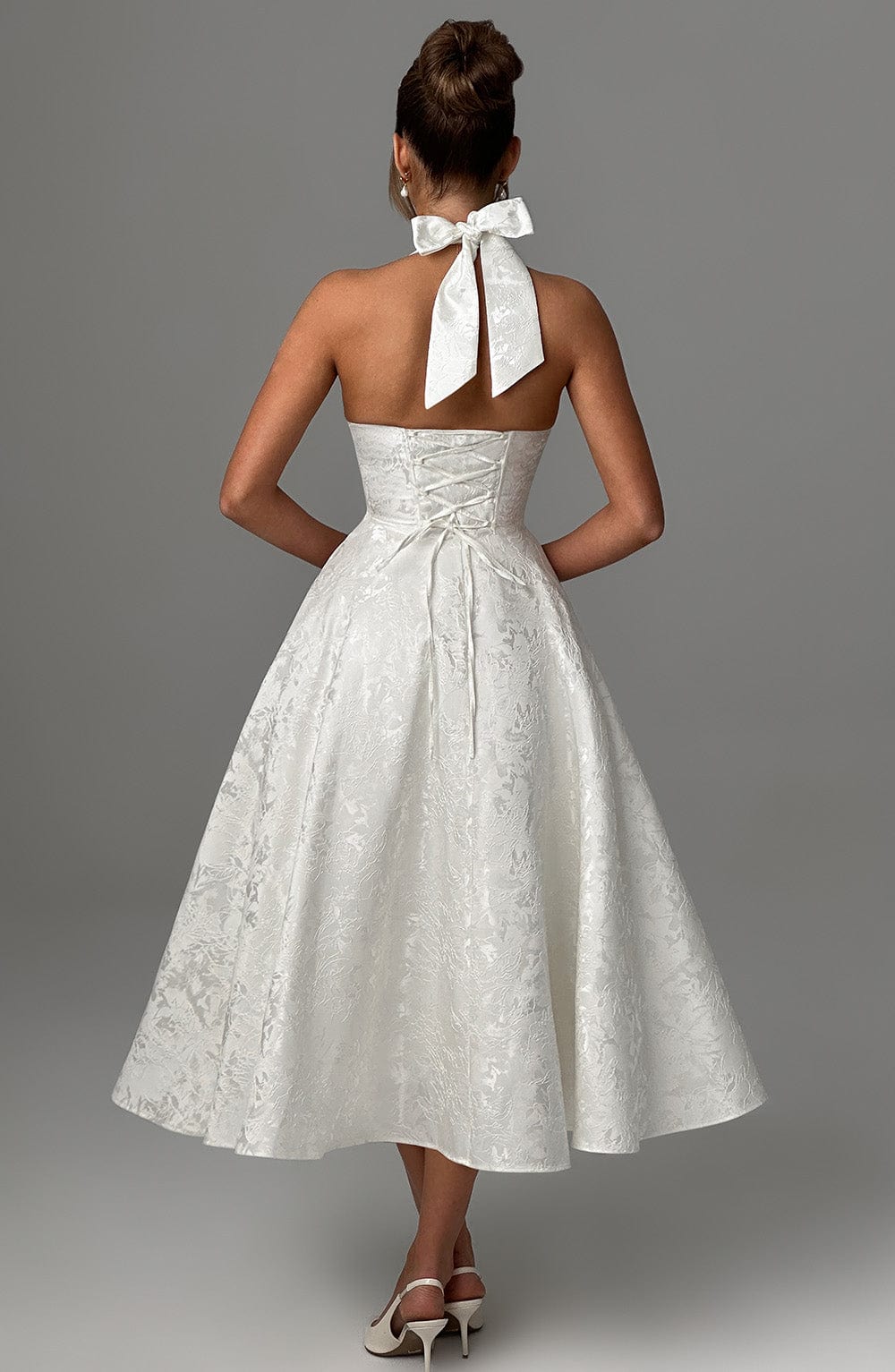 Eulalie - Abito Senza Espalda Elegante con Scollo a V