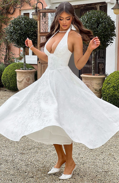 Eulalie - Abito Senza Espalda Elegante con Scollo a V