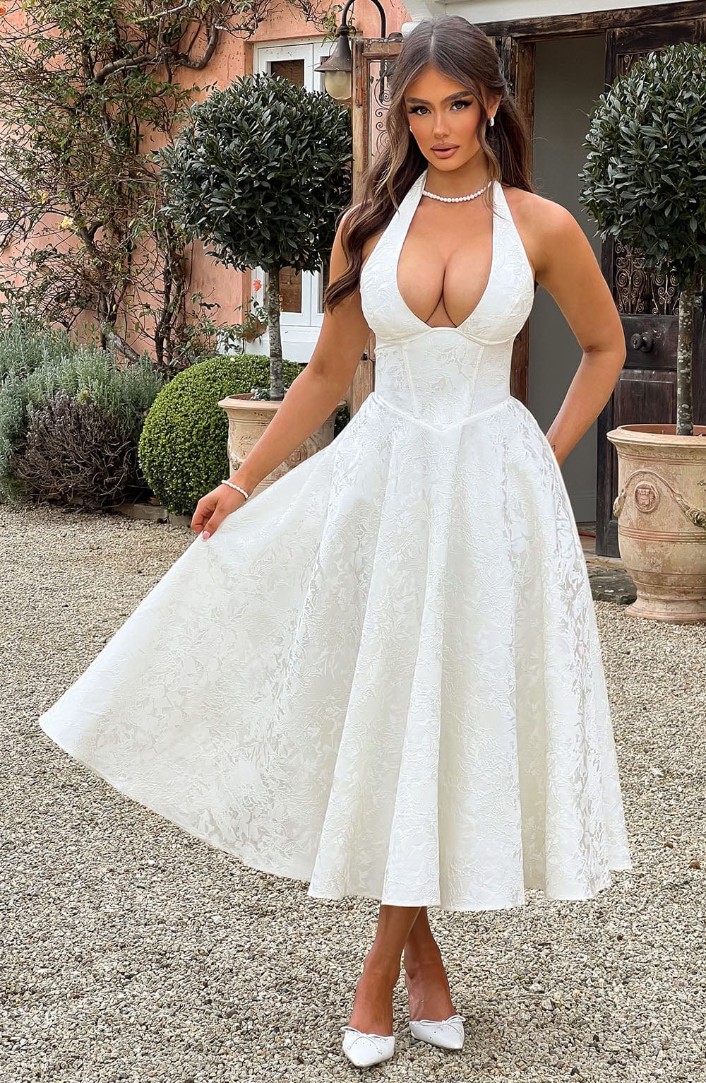 Eulalie - Abito di Schiena Descubierta con scollo a V Chic