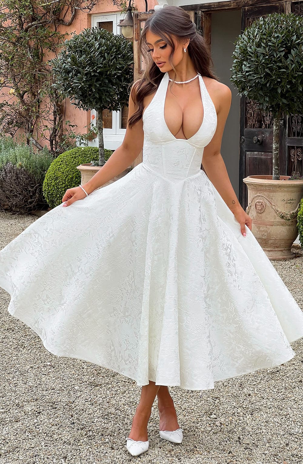 Eulalie - Abito di Schiena Descubierta con scollo a V Chic