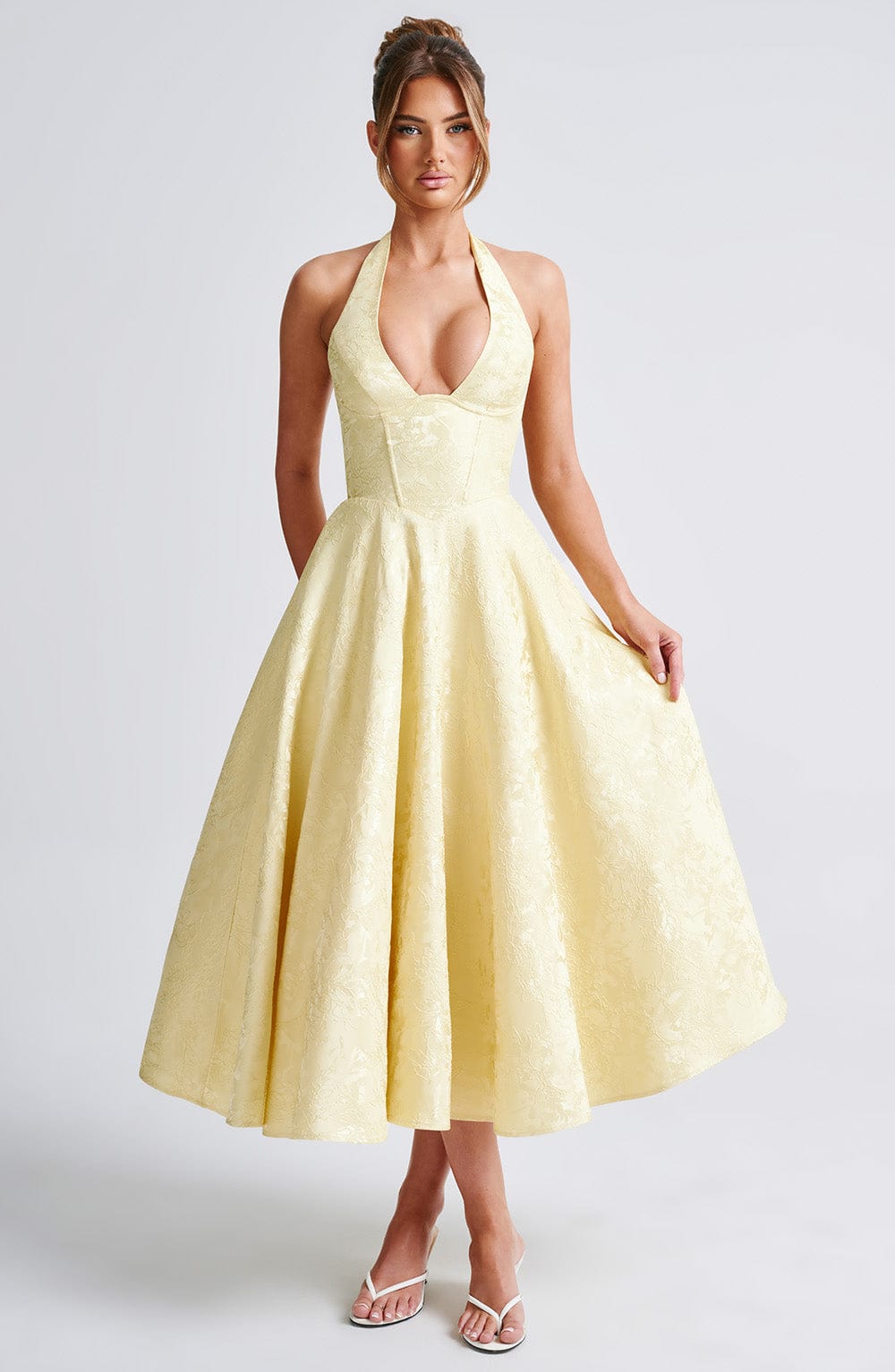 Eulalie - Abito Senza Espalda Elegante con Scollo a V
