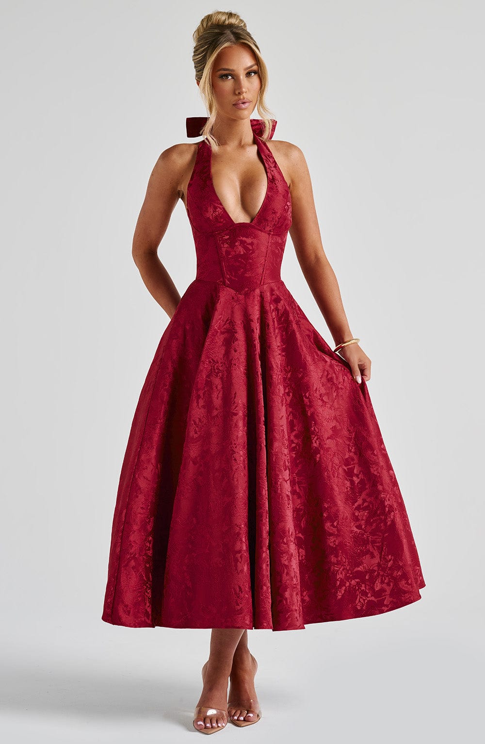 Eulalie - Abito Senza Espalda Elegante con Scollo a V