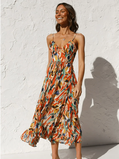 Chiara - Abito midi Colorido donna | Eleganza Estiva