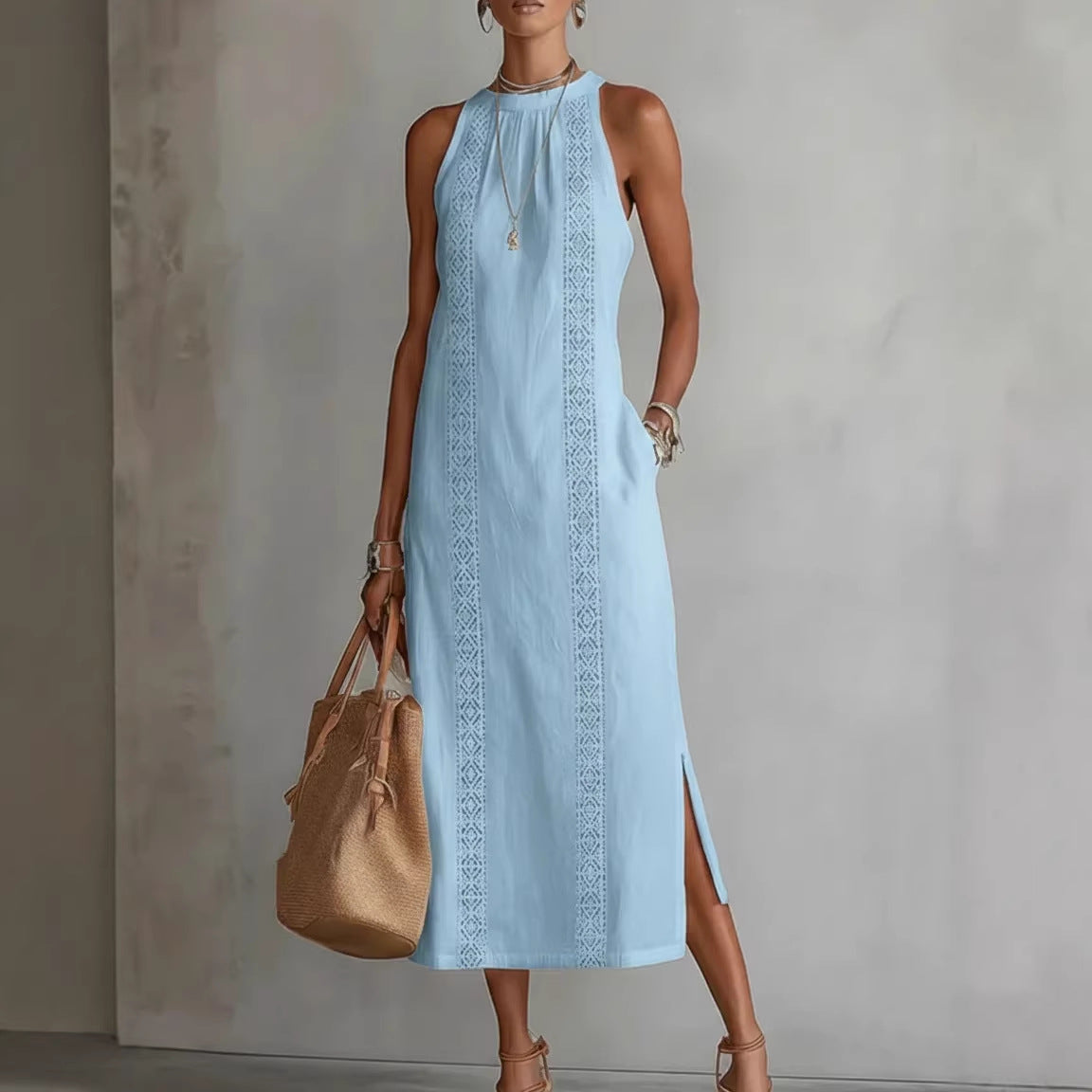 Abito maxi Vittoria - Eleganza Senza tempo e Ricamo artigianale