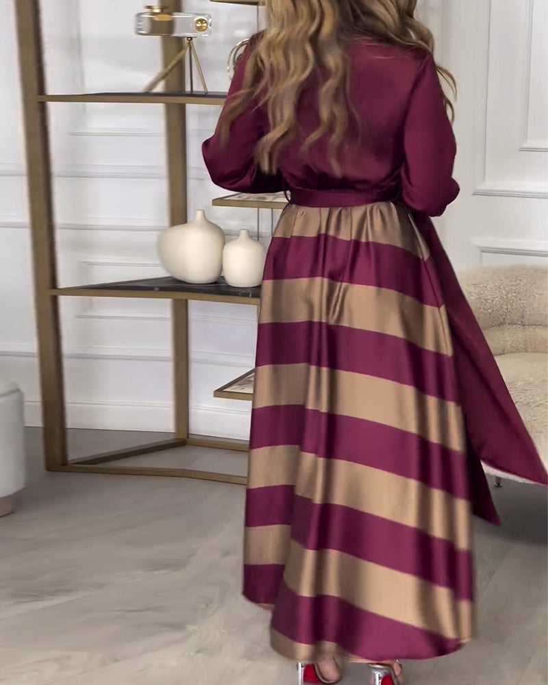 Ariana - Abito di Eleganza A righe