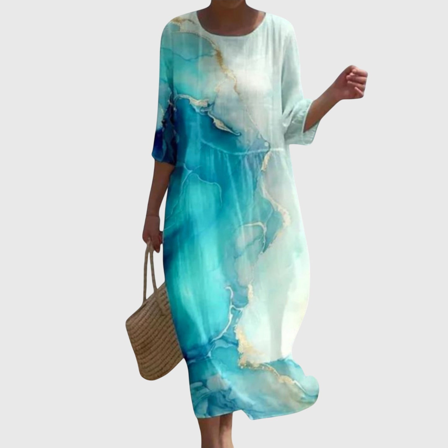 Hayley | Abito maxi Floreale Elegante