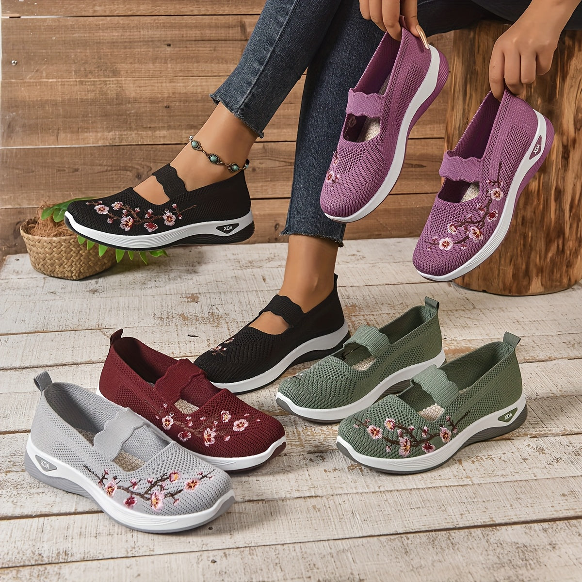 Gianna - Sneakers Florales di Supporto