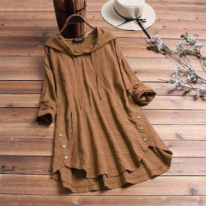 Blusa Antoinette Ternet con Capucha - Stile Quotidiano Comfortevole