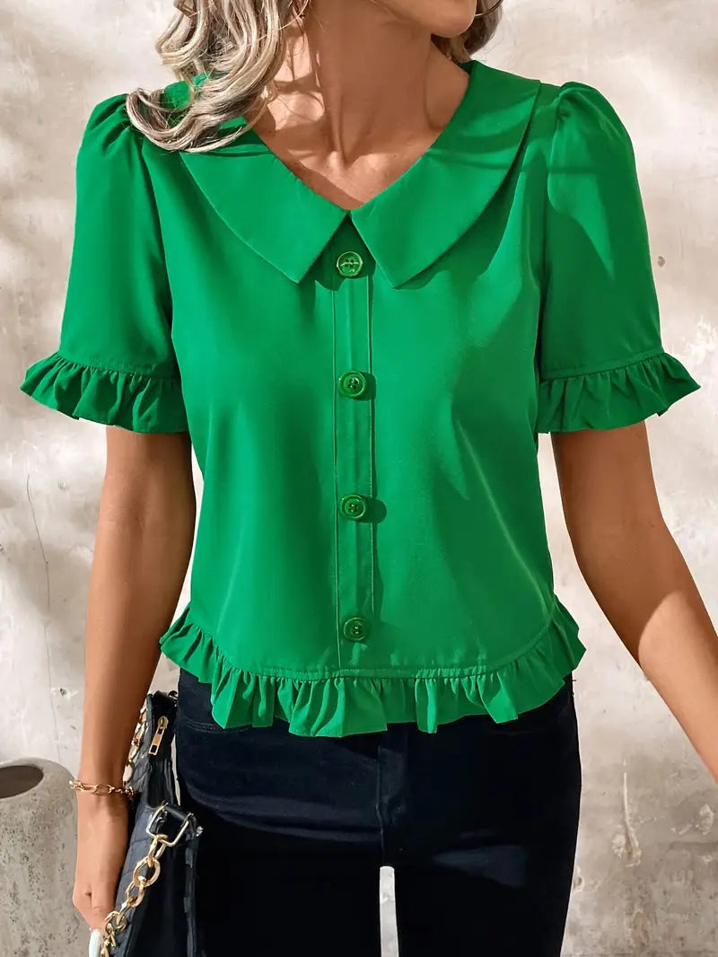 Foteini - Blusa elegante a maniche corte