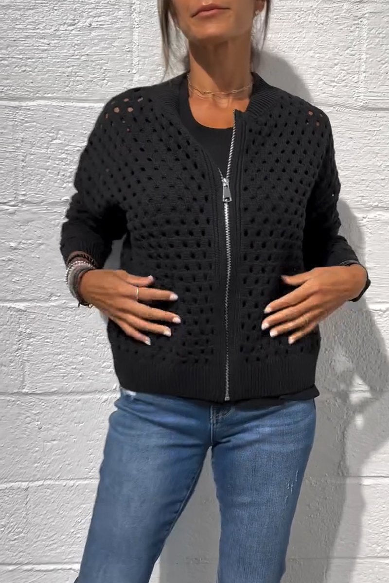 Giacca in maglia con zip