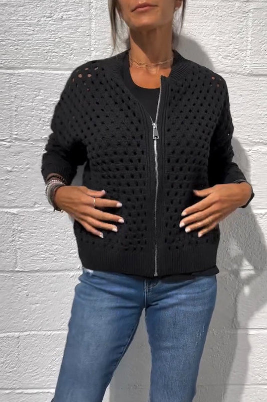 Giacca in maglia con zip