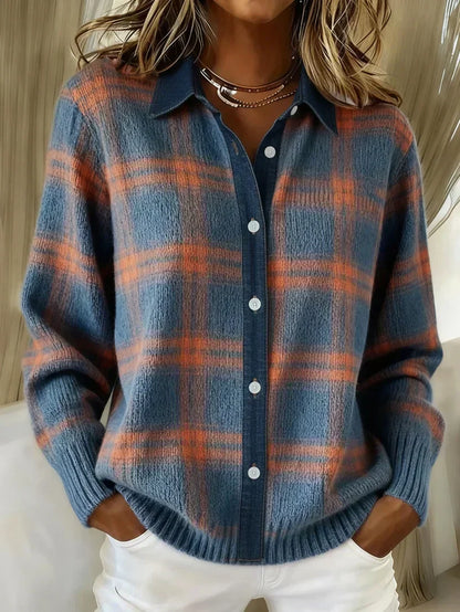 GISÈLE – CAMICIA DI MAGLIA A QUADRI MORBIDI
