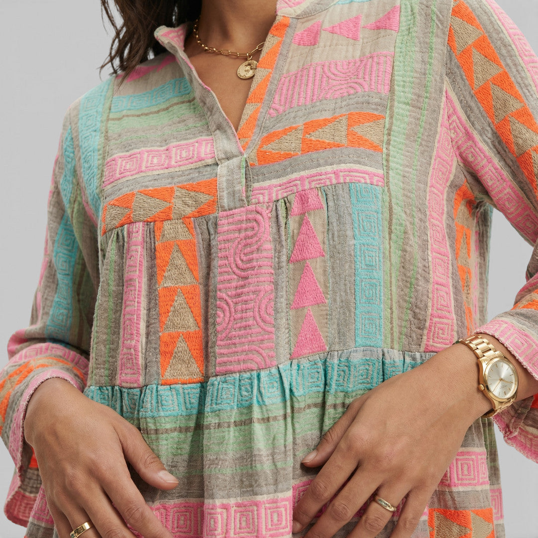 Abito Boho donna Stampa Fluido