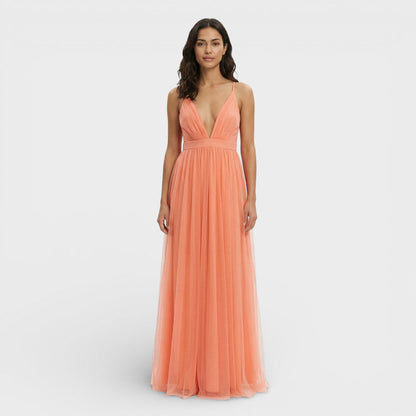 Abito maxi Fluido Arancione donna