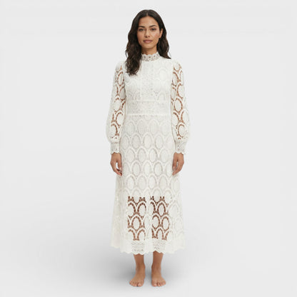 Abito midi Pizzo Collo alto