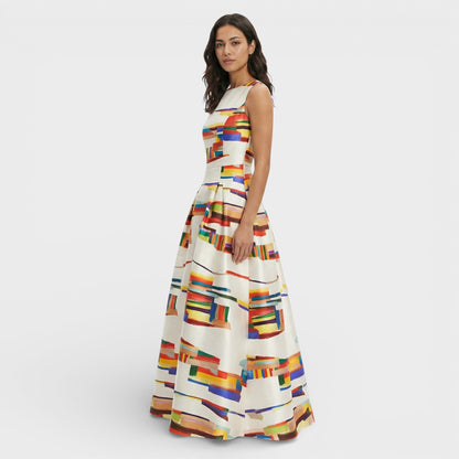 Abito maxi Stampa Geometrico donna