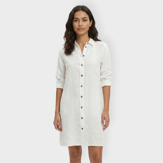 Abito chemisier Bianco donna Bottoni