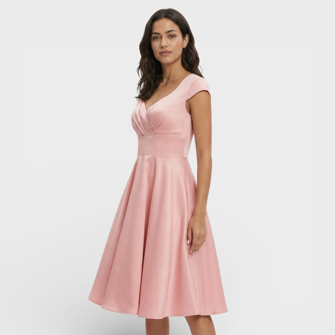 Abito midi Rosa Retrò Cocktail