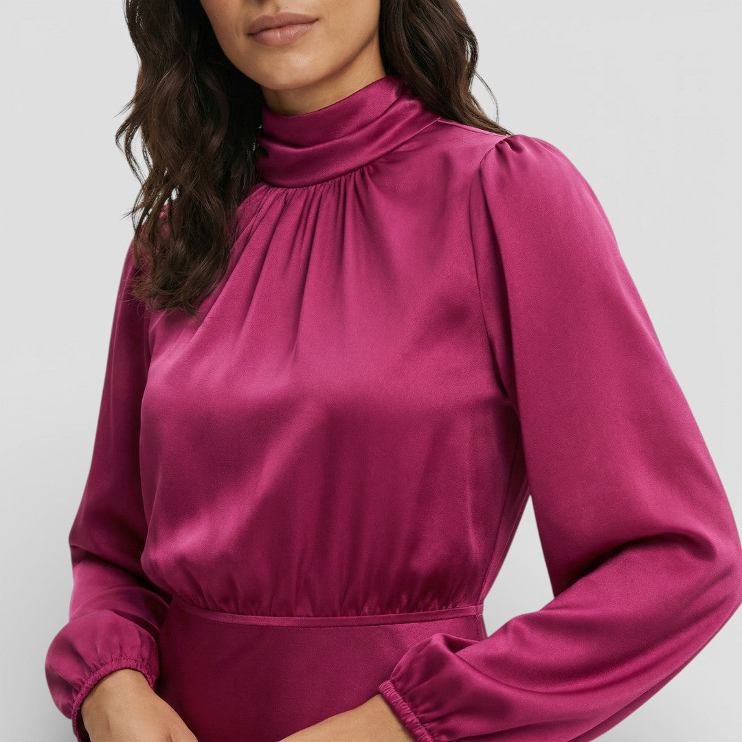 Abito midi donna Collo alto