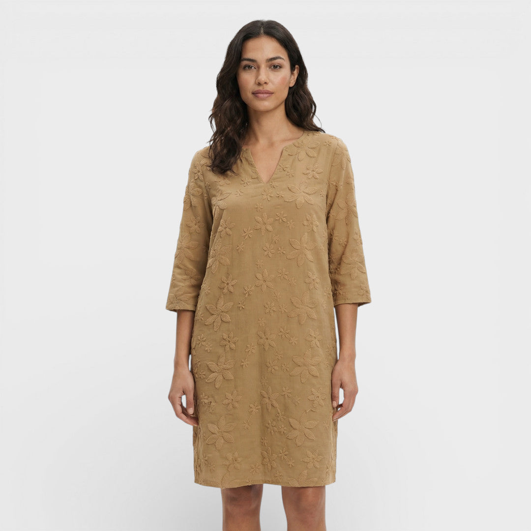 Abito midi donna Ricamo Fiori