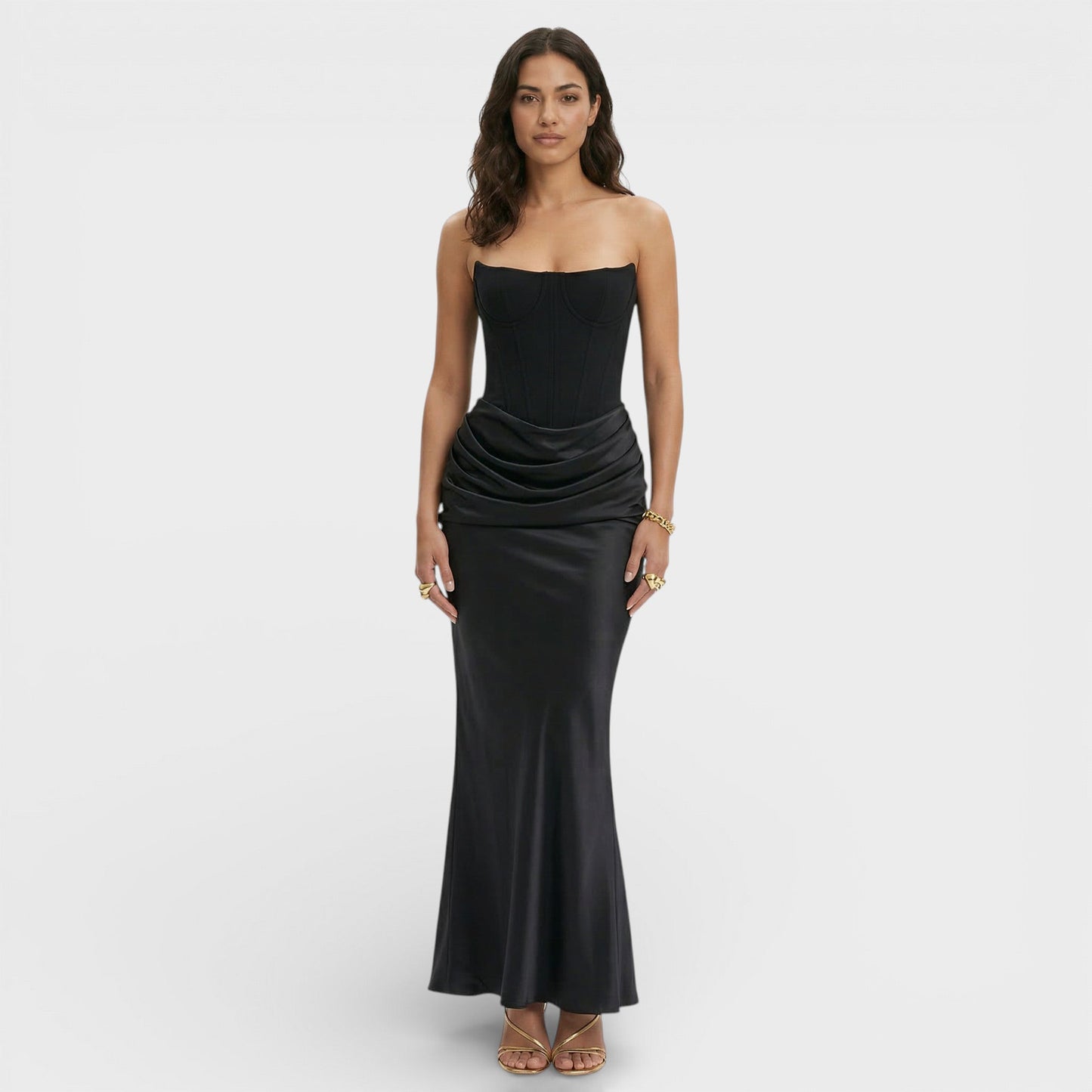Abito maxi Corsetto Strapless donna