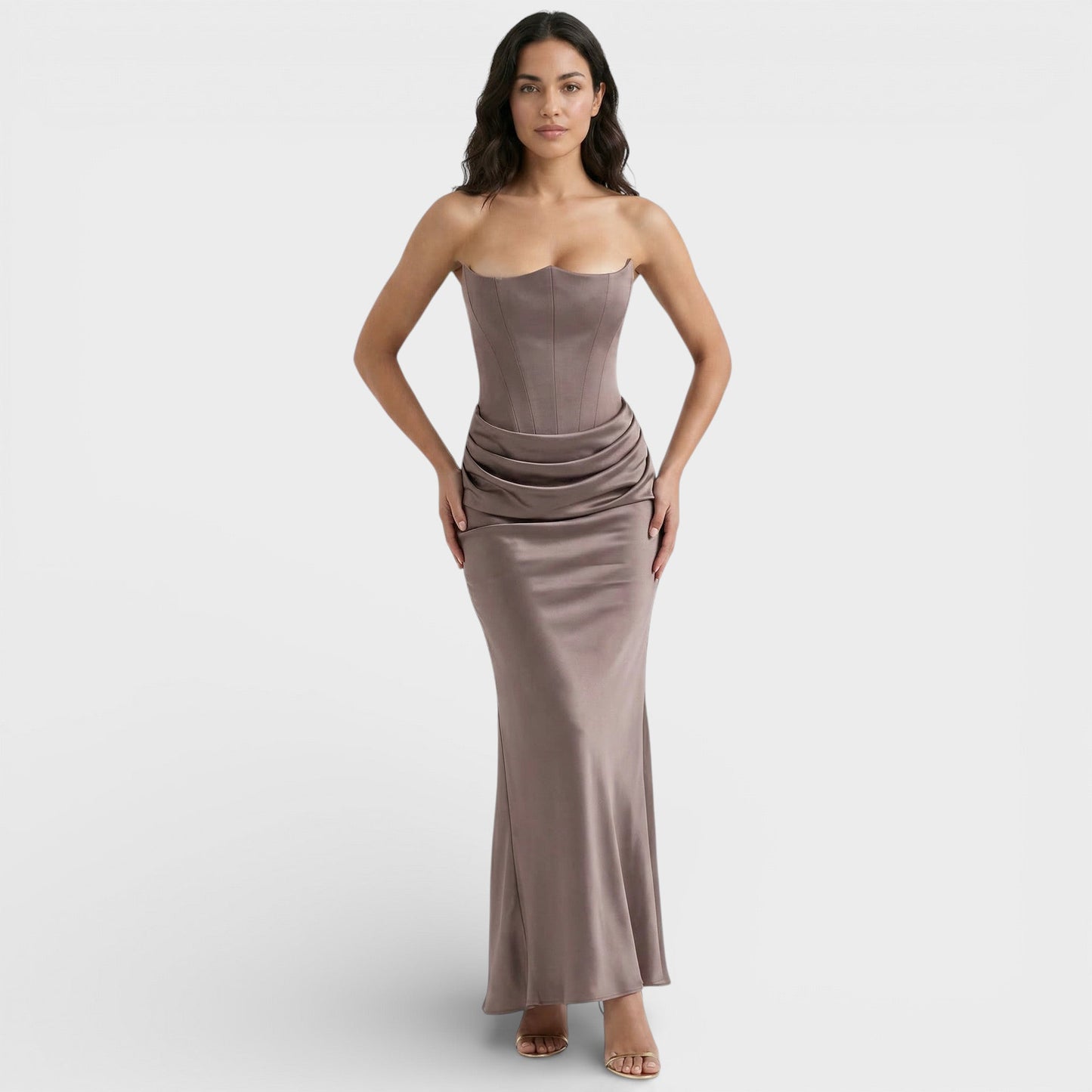 Abito maxi Corsetto Strapless donna