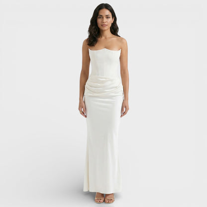 Abito maxi Corsetto Strapless donna