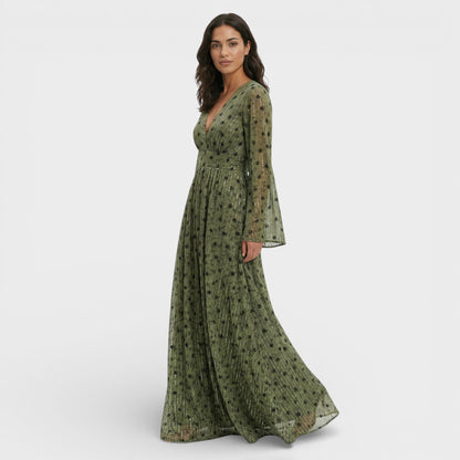 Abito maxi Boho Scollo Pico