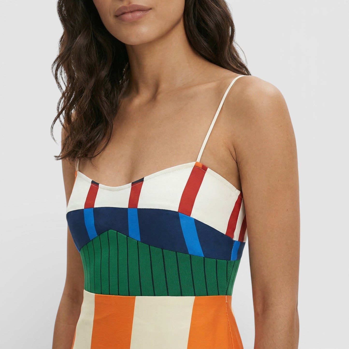 Abito maxi Righe Multicolore donna