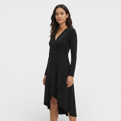 Abito midi Scollo Pico Spacco