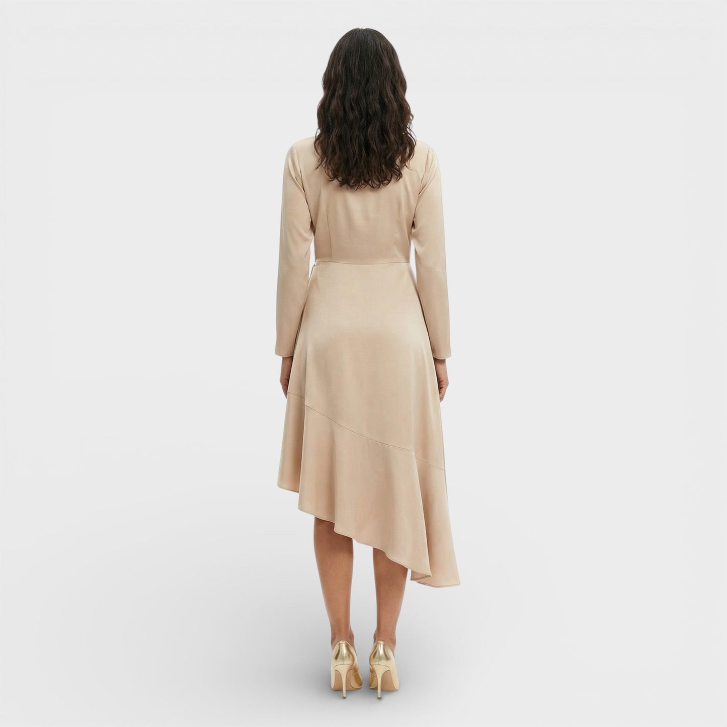 Abito midi Scollo Pico Spacco