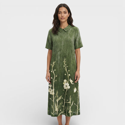Abito floreale Scollo Pico donna