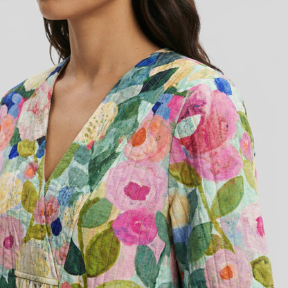 Abito floreale Scollo Pico donna