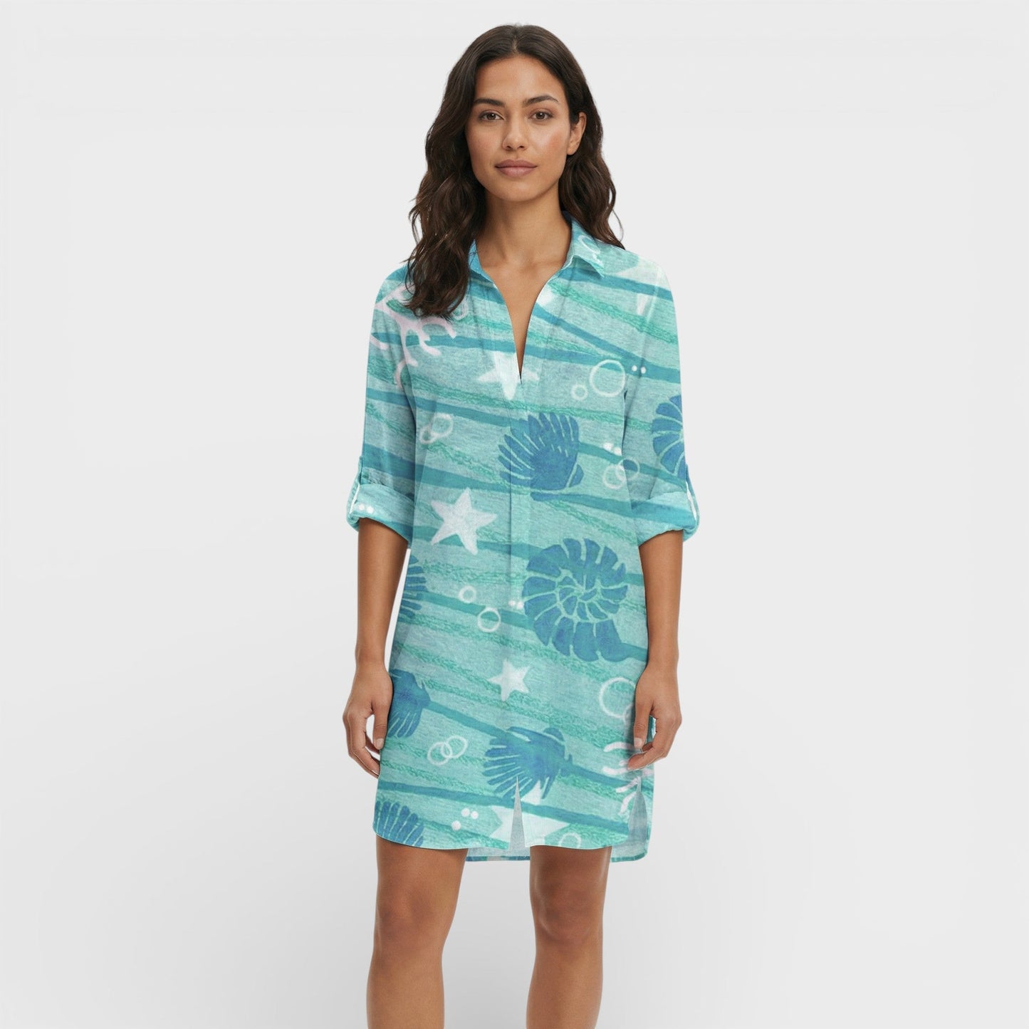 Abito chemisier Lungo donna Bottoni