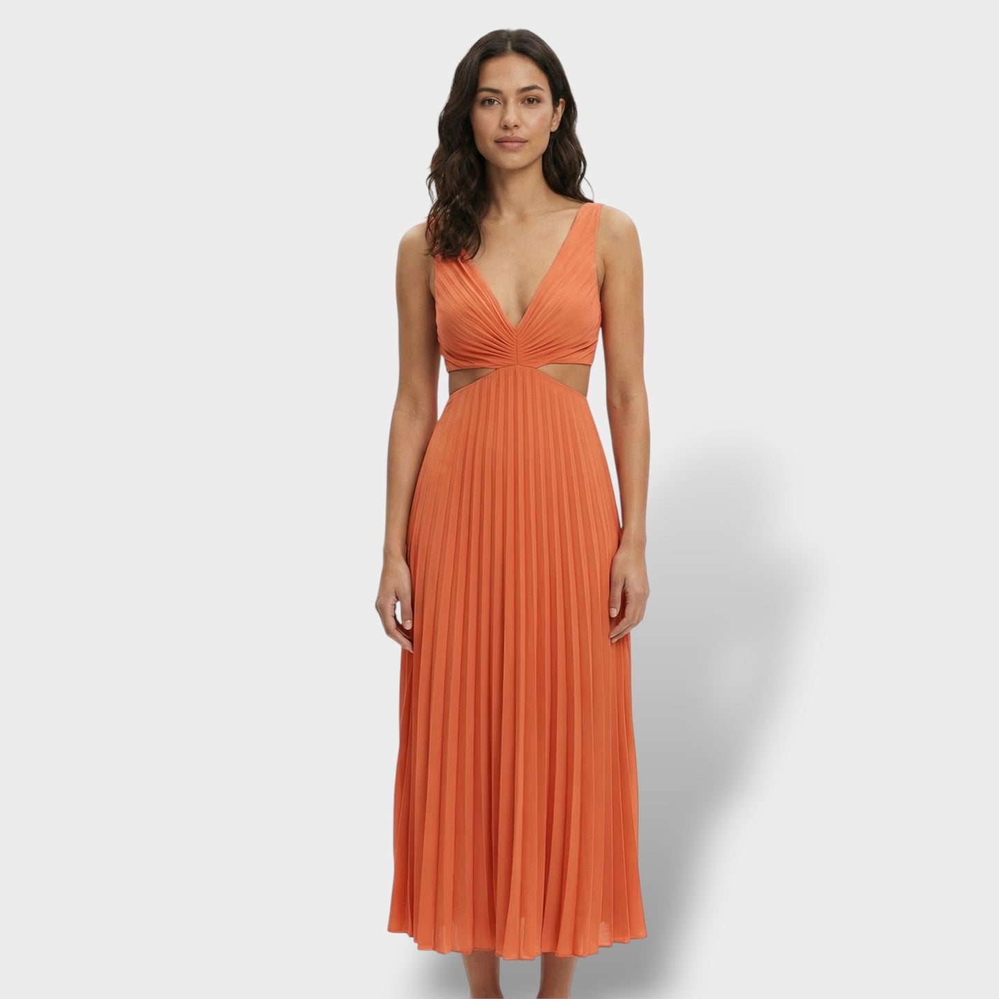 Abito midi Plissettato Elegante donna
