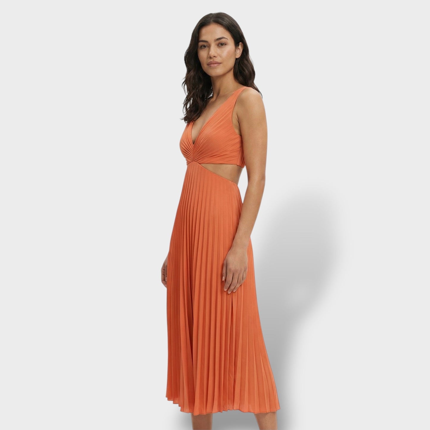 Abito midi Plissettato Elegante donna