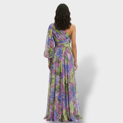 Abito Asimmetrico Floreale Elegante donna