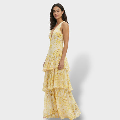 Abito lungo Elegante Scollo V