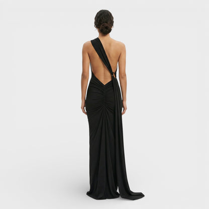 Abito maxi Asimmetrico Schiena Scoperta