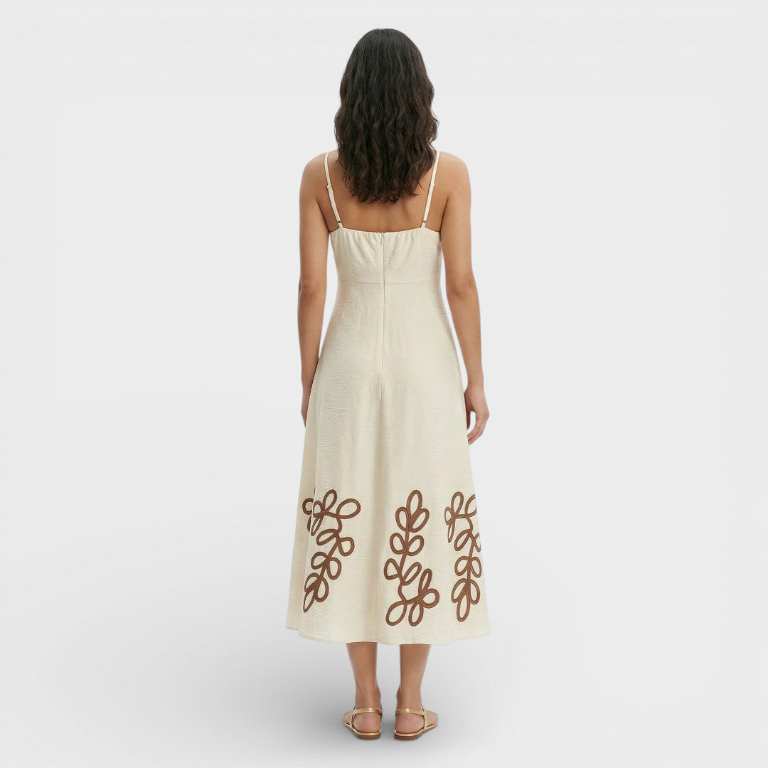 Abito Vacanze Ricamo Spalline donna