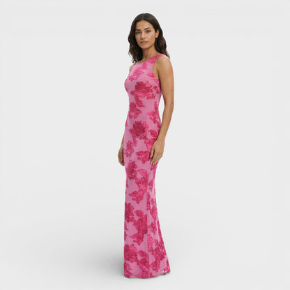 Abito maxi Ricamo Fiori donna