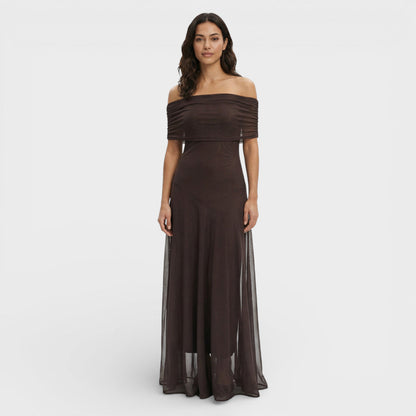 Abito maxi Chiffon Spalle scoperte