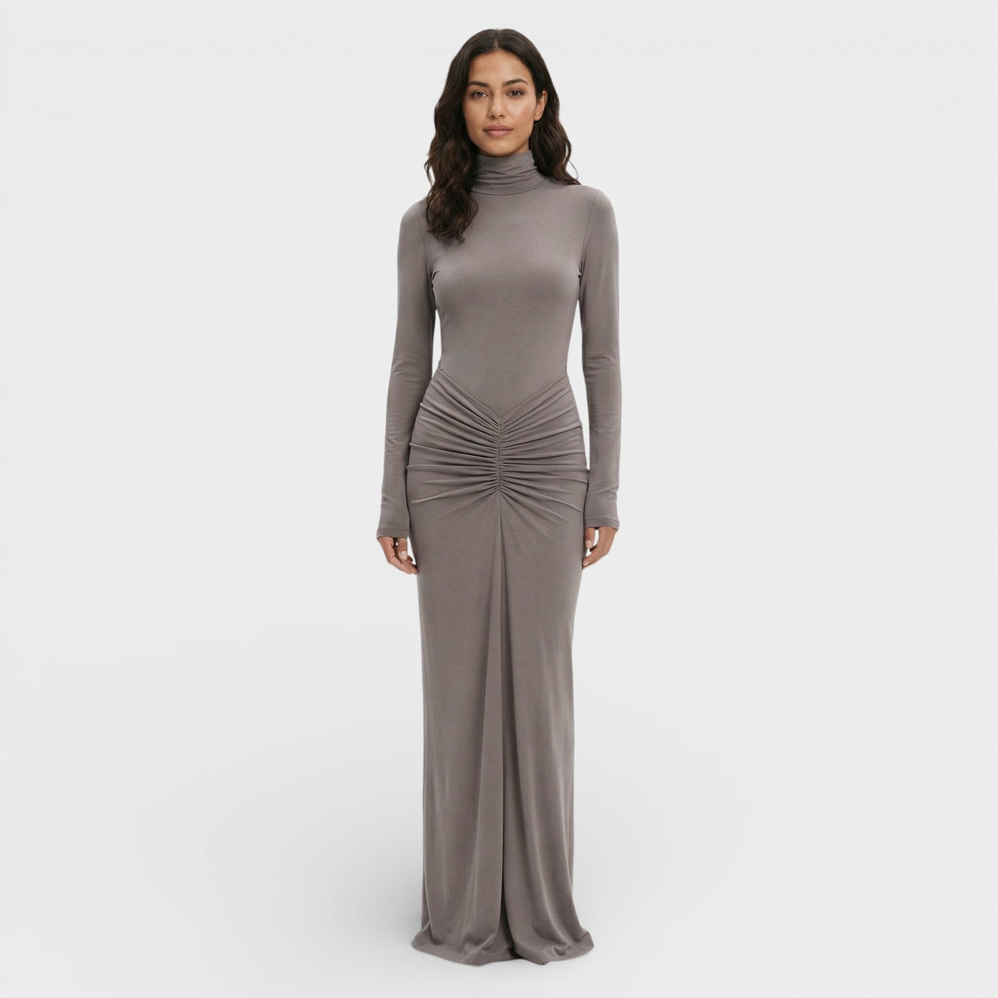 Abito lungo Arricciato Elegante donna